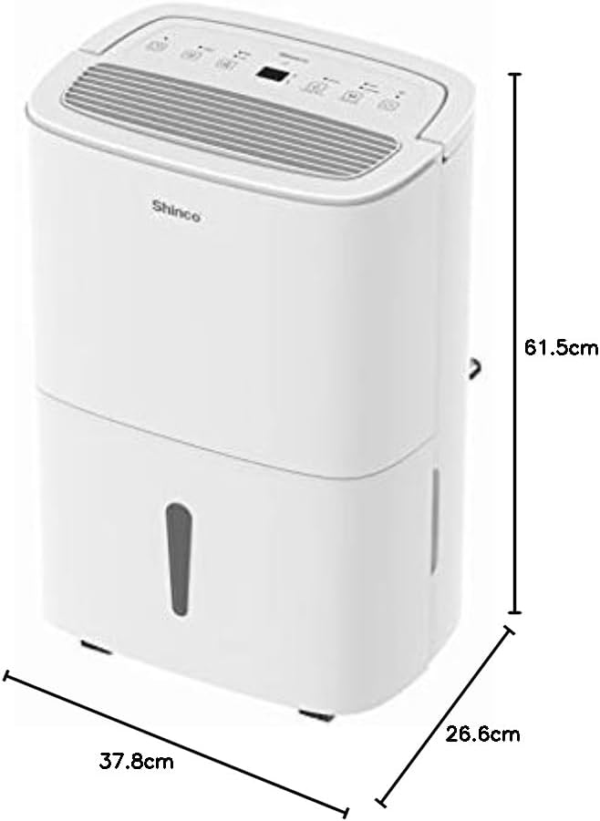Déshumidificateur SHINCO 50 L/jour, dimensions de l'appareil