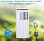Climatiseur mobile réversible 9000-12000 BTU avec WiFi et télécommande