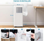Climatiseur mobile réversible 9000-12000 BTU, froid et chaud pour grande pièce