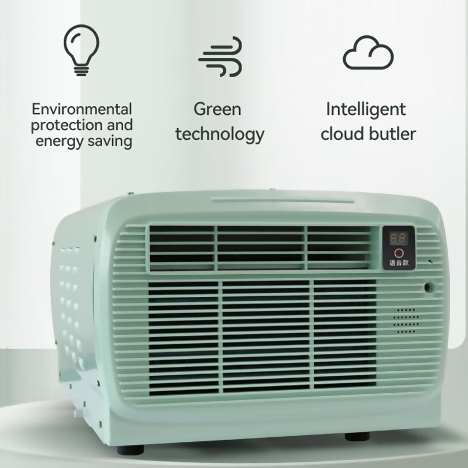 Climatiseur mobile 650 W compact, vue détaillée du panneau de commande
