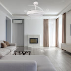Ventilateur de plafond invisible avec lumière LED et moteur DC