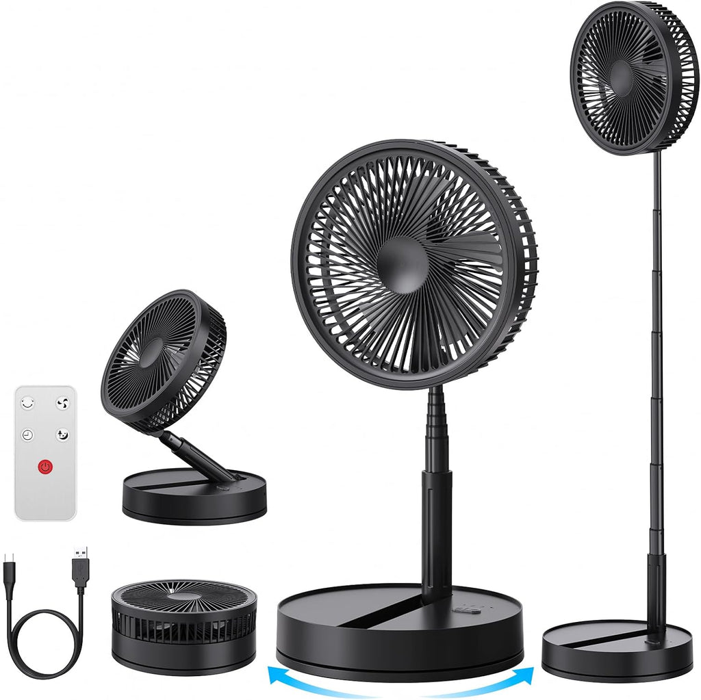 Ventilateur sur pied sans fil 10800mAh, détail des commandes