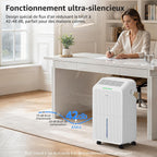 Déshumidificateur 16 L/jour, écran LED et commandes