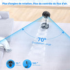Ventilateur sur pied sans fil 10800mAh, réglable en hauteur