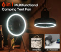 Ventilateur de camping rechargeable 10000mAh avec lampe LED