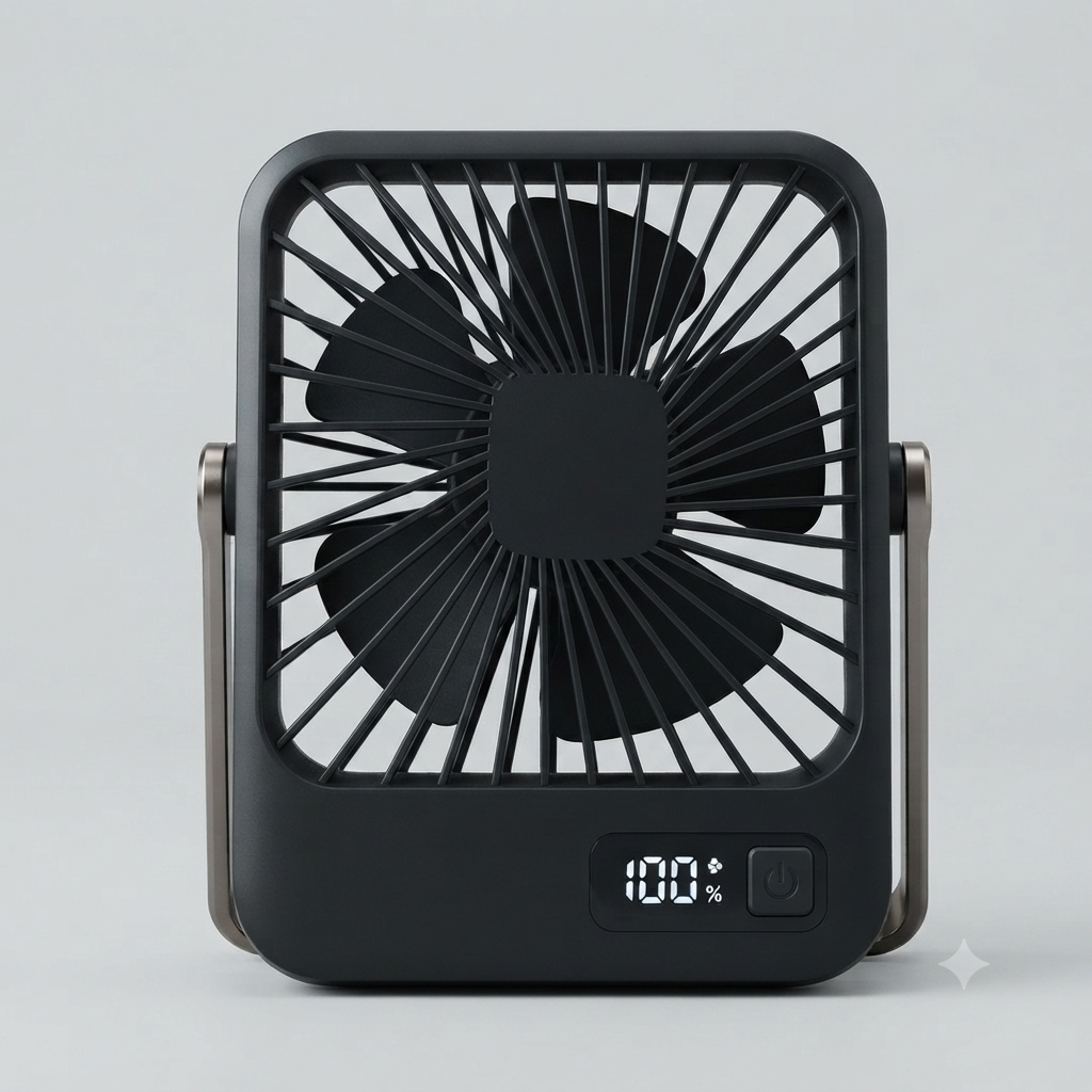 Ventilateur de bureau pliable USB, 5 vitesses, inclinable 180°