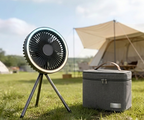 Ventilateur de camping rechargeable 10000mAh avec batterie externe et LED