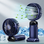 Mini ventilateur portable rechargeable 5000mAh, 5 vitesses, écran LED