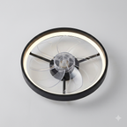 Ventilateur de plafond 55 W avec lumière LED et télécommande, 34 cm