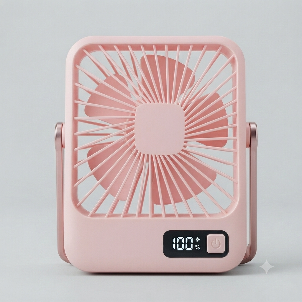 Ventilateur de bureau pliable USB, 5 vitesses, inclinable 180°