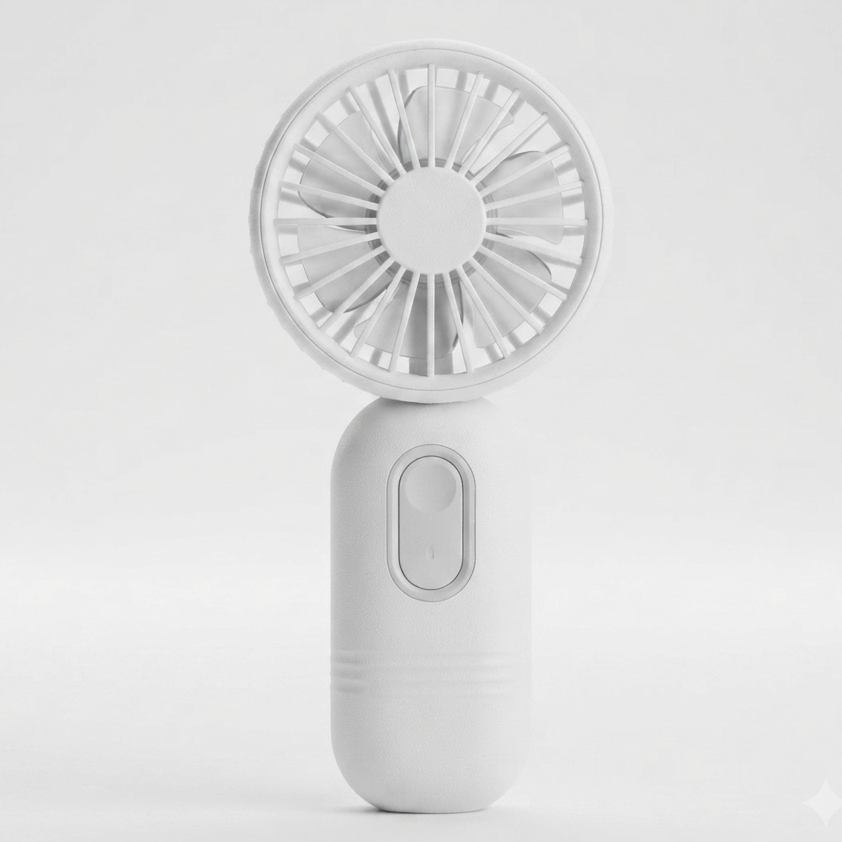 Mini ventilateur à main USB rechargeable, 3 vitesses