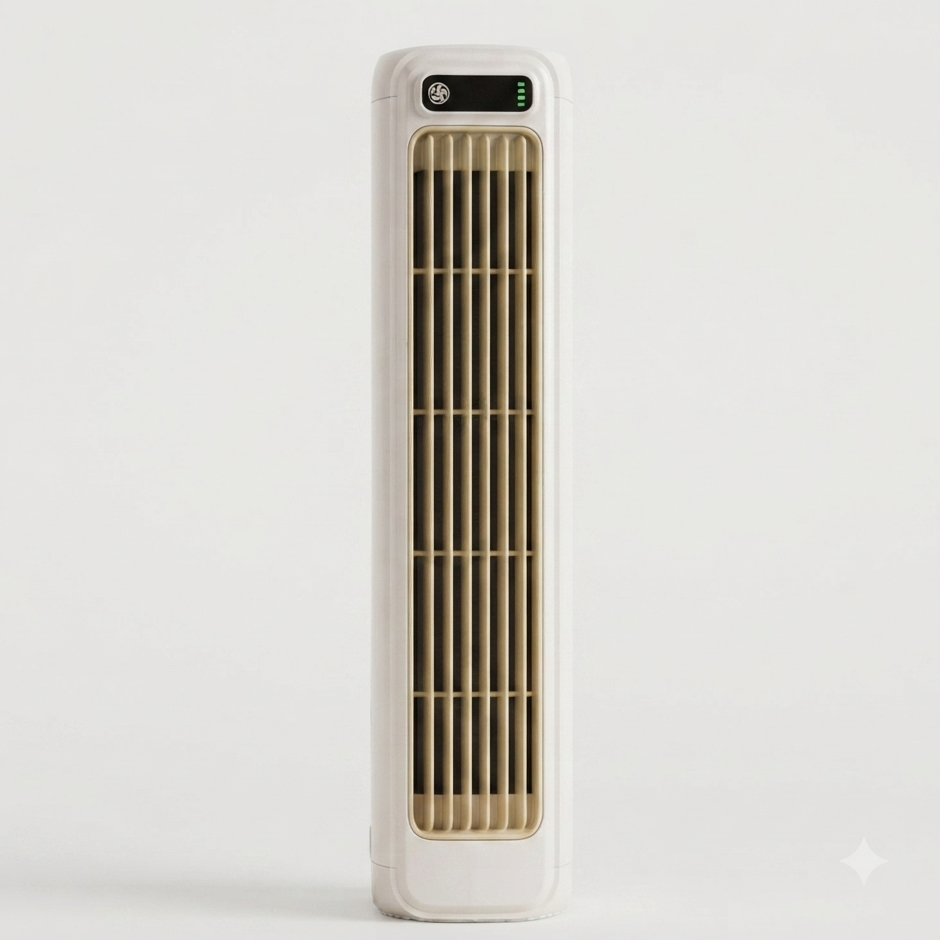 Ventilateur colonne portable silencieux 2000mAh, 3 vitesses