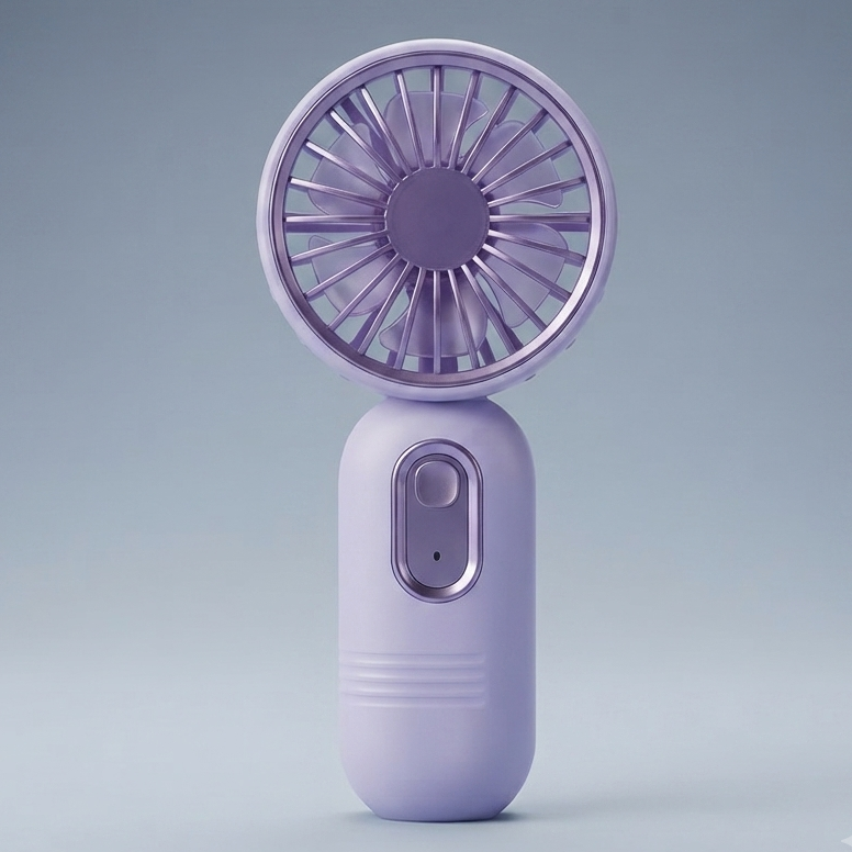 Mini ventilateur à main USB rechargeable, 3 vitesses