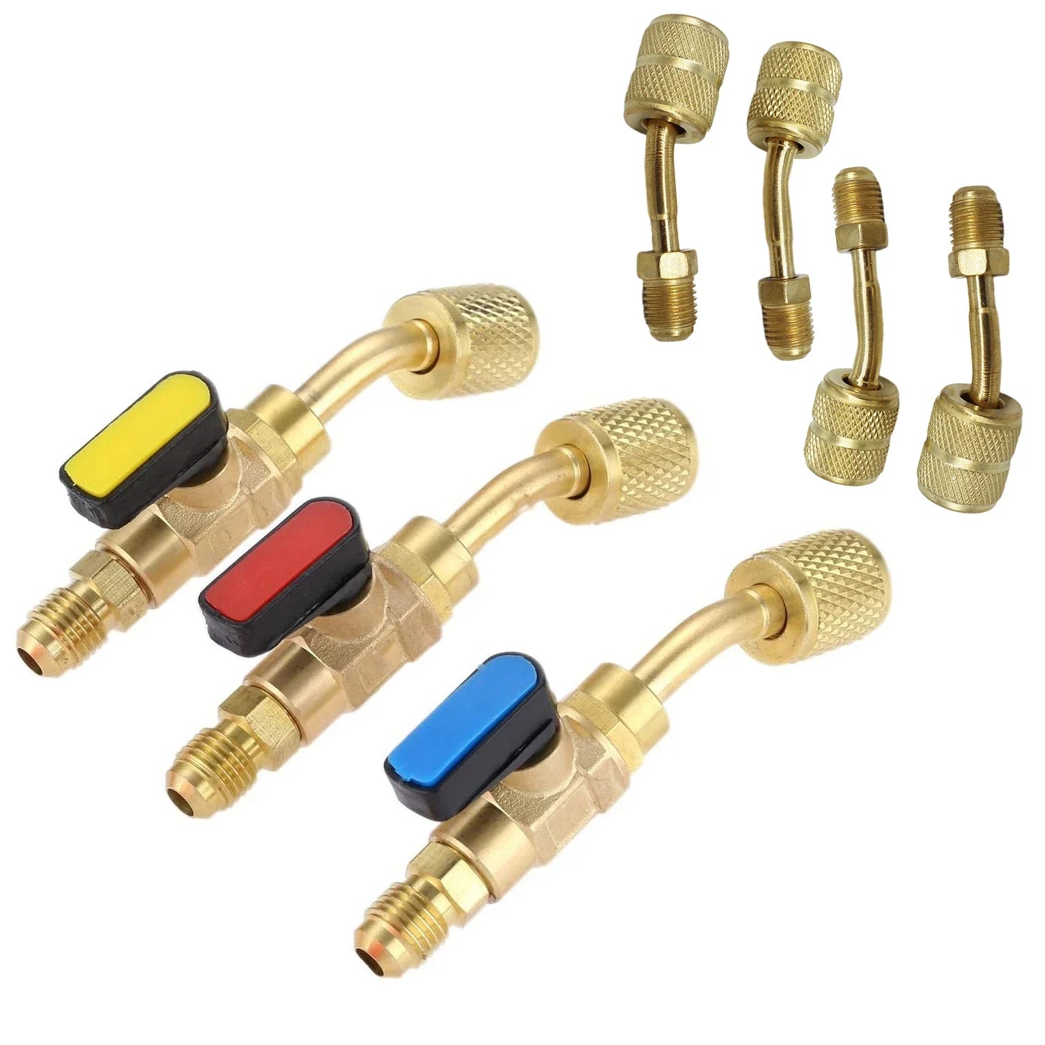 Vanne à bille pour fluide frigorigène R12 R22 R410a (adaptateur de charge)