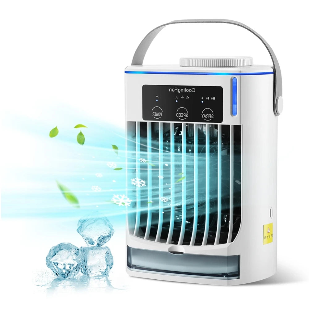 Rafraîchisseur d'air de bureau rechargeable avec brumisation