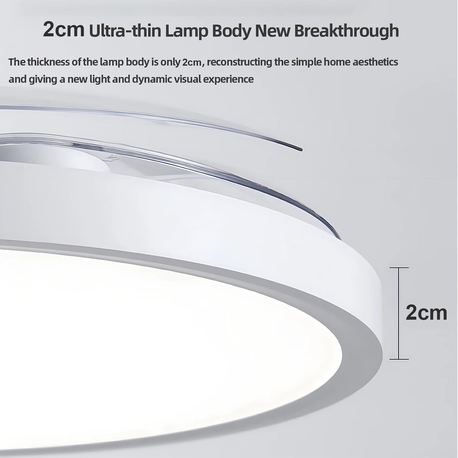 Ventilateur de plafond invisible avec lumière LED et moteur DC