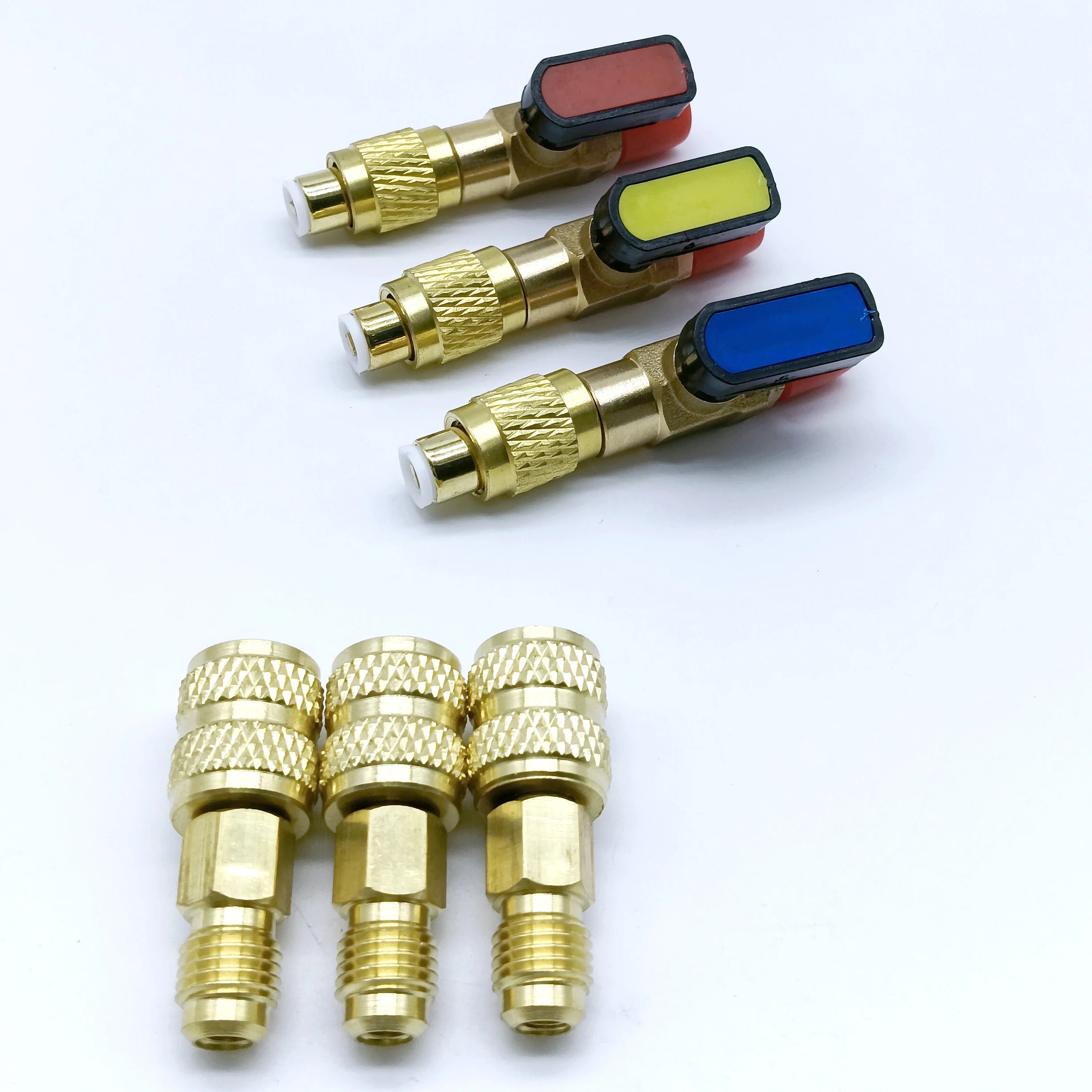 Vanne à bille pour fluide frigorigène R12 R22 R410a (adaptateur de charge)