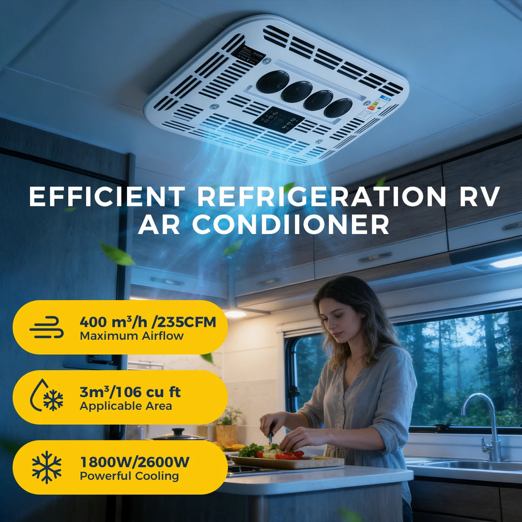 Climatiseur de toit 12V/24V vue de profil