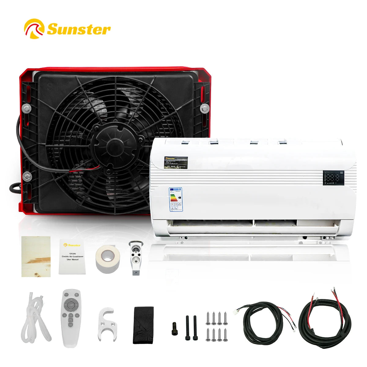 Unité intérieure du climatiseur de stationnement 12V/24V avec écran LED