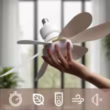 Ventilateur de plafond LED 40 W E27 avec télécommande et variateur