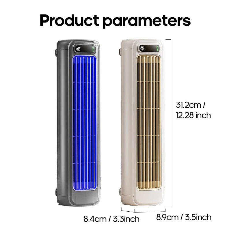 Ventilateur colonne portable silencieux 2000mAh, 3 vitesses