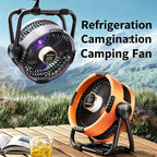 Ventilateur de camping multifonction avec lampe LED et batterie externe
